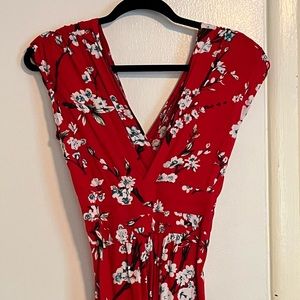 Ruby Rocks Red Floral maxi dress size Medium